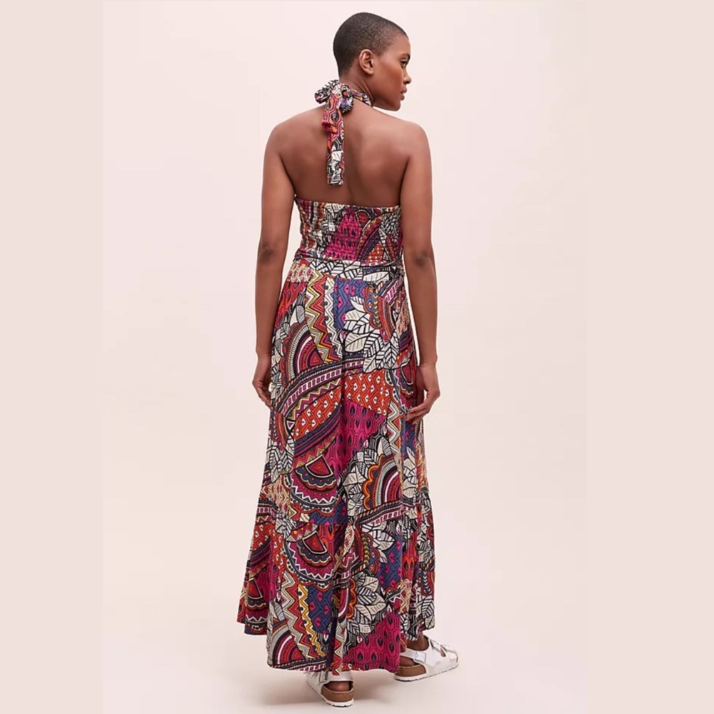 NWT Anthropologie Maeve Cynthia Halter Maxi Dress Size XXS - Picture 2 of 6